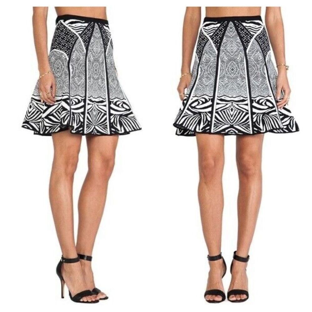 Diane von Furstenberg Samara Zebra Tattoo Skirt S